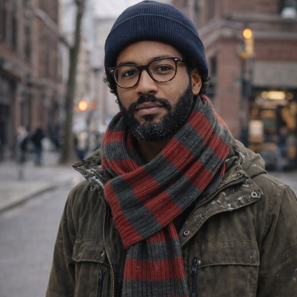 Roundtree & Yorke Mens Horizontal Stripe Winter Scarf